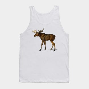 Vintage moose hand drawn Tank Top